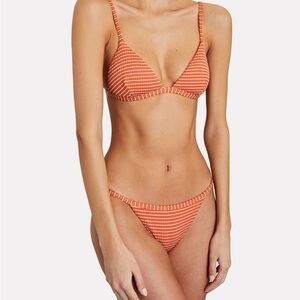 Jonathan Simkhai Joelle Stripe Bikini SET both Small NWT